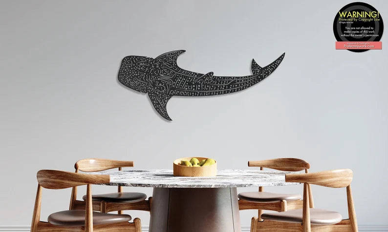 Whale Shark, Whale Shark Wall Decor, Large Wall Art, Shark Decor, Whale Shark Art, Home Gift, Metal Wall Art, Whale Art