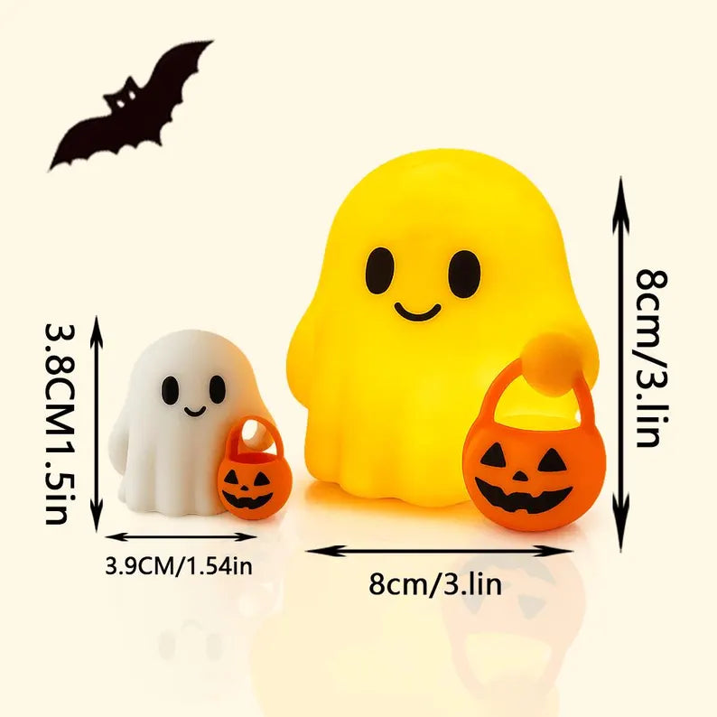 Cute Halloween Ghost – Mini Figurine for Desk, Spooky Tabletop Decoration, Trick-or-Treat Accent, Unique Fall Home Gift